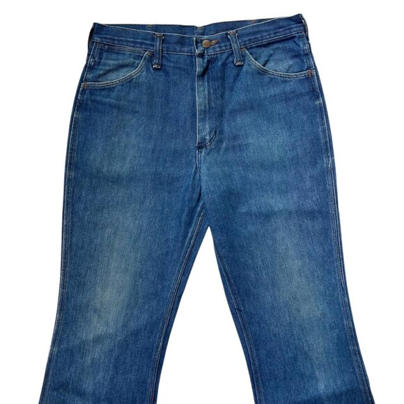 70s vintage highwaisted flare Wrangler jeans Ideal Zipper faded bootcut western. - Picture 3 of 6